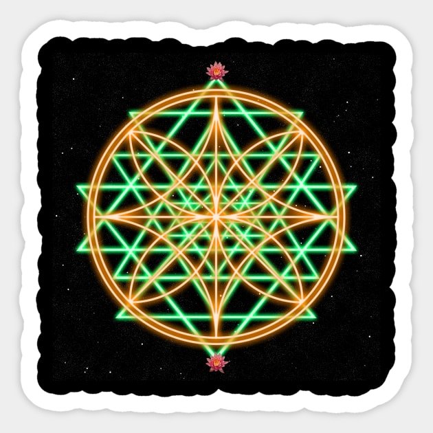 Sri Yantra Sticker by Sacred Geometry Art